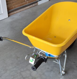 Neuer Edelstahl-Gashebel f&uuml;r E-PowerBarrow Elektroschubkarre